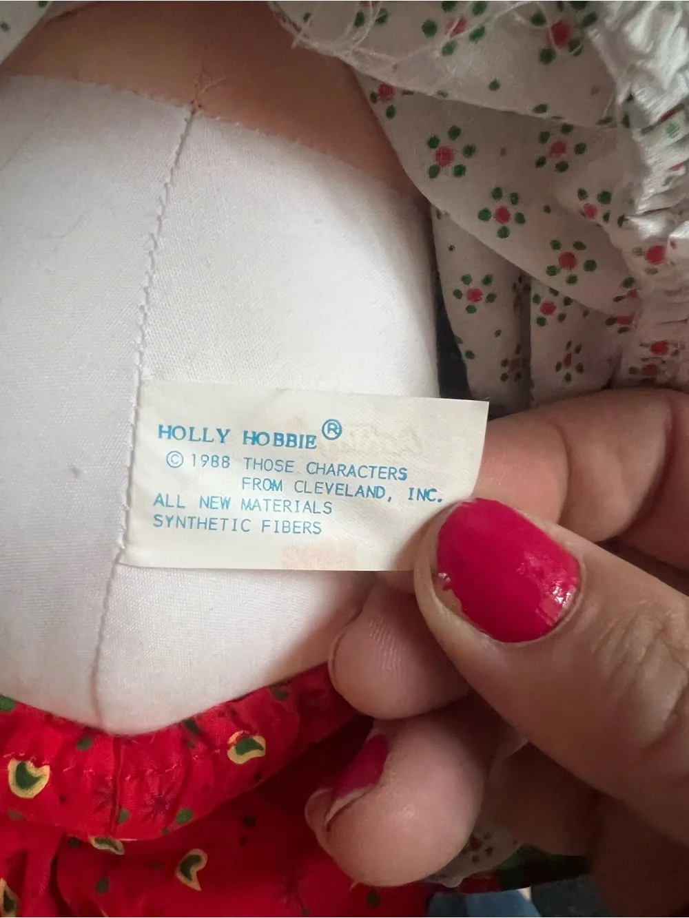 Vintage Holly Hobbie doll 1988 patchwork stuffed
